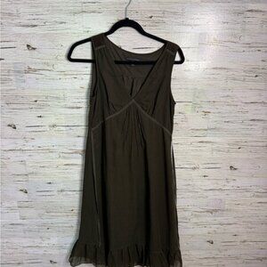 Banana Republic Dark Green V-Neck Dress size 4
